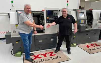 A socially distanced farewell for Alan after 26 years at XYZ Machine Tools