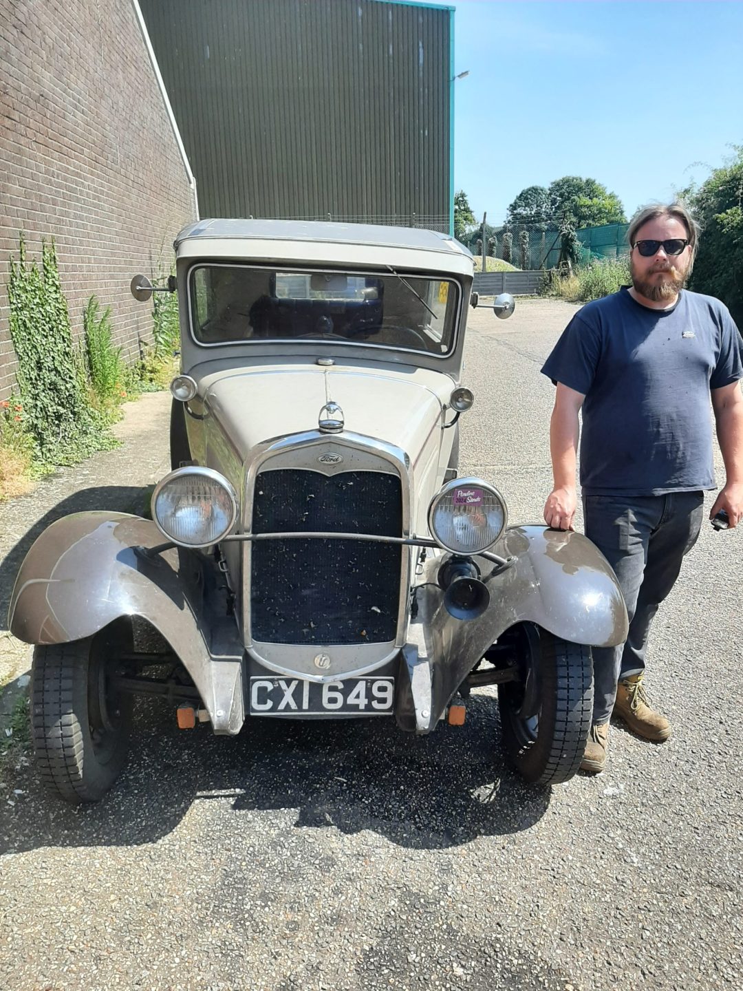Craig Harvey with a Ford Model A featuring ROTOSHIM shock absorbers