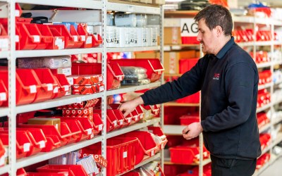 XYZ Machine Tools keeps 20,000 different spare parts on the shelf
